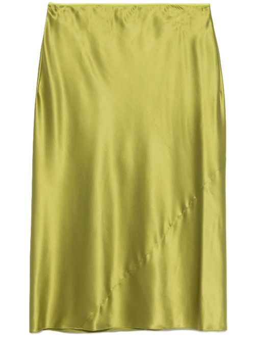 DRIES VAN NOTEN VIP - satin midi skirt DRIES VAN NOTEN | 2510108041032607 OLIVE